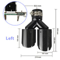 Universal Gloss Black Carbon Fiber Dual Exhaust Muffler Tips – Y Shape Stainless Steel Tailpipe (Pair)