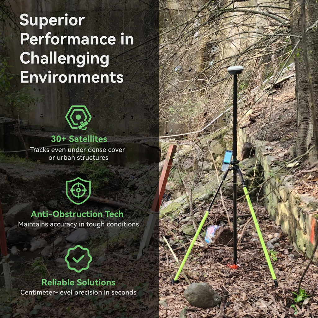 SingularXYZ E1 Lite Portable GNSS RTK Base & Rover Receiver – 1 cm Accuracy