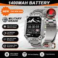 2026 TANK Military GPS Smart Watch | 2.01" AMOLED Display | 1400mAh Battery | 10ATM Waterproof | SOS & Flashlight | Android & iPhone