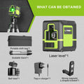 LFINE 2-Line Green Cross Laser Level – 360° Self-Leveling