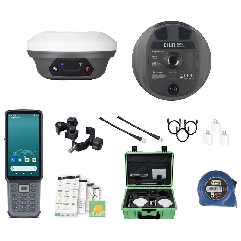 SingularXYZ E1 Lite Portable GNSS RTK Base & Rover Receiver – 1 cm Accuracy