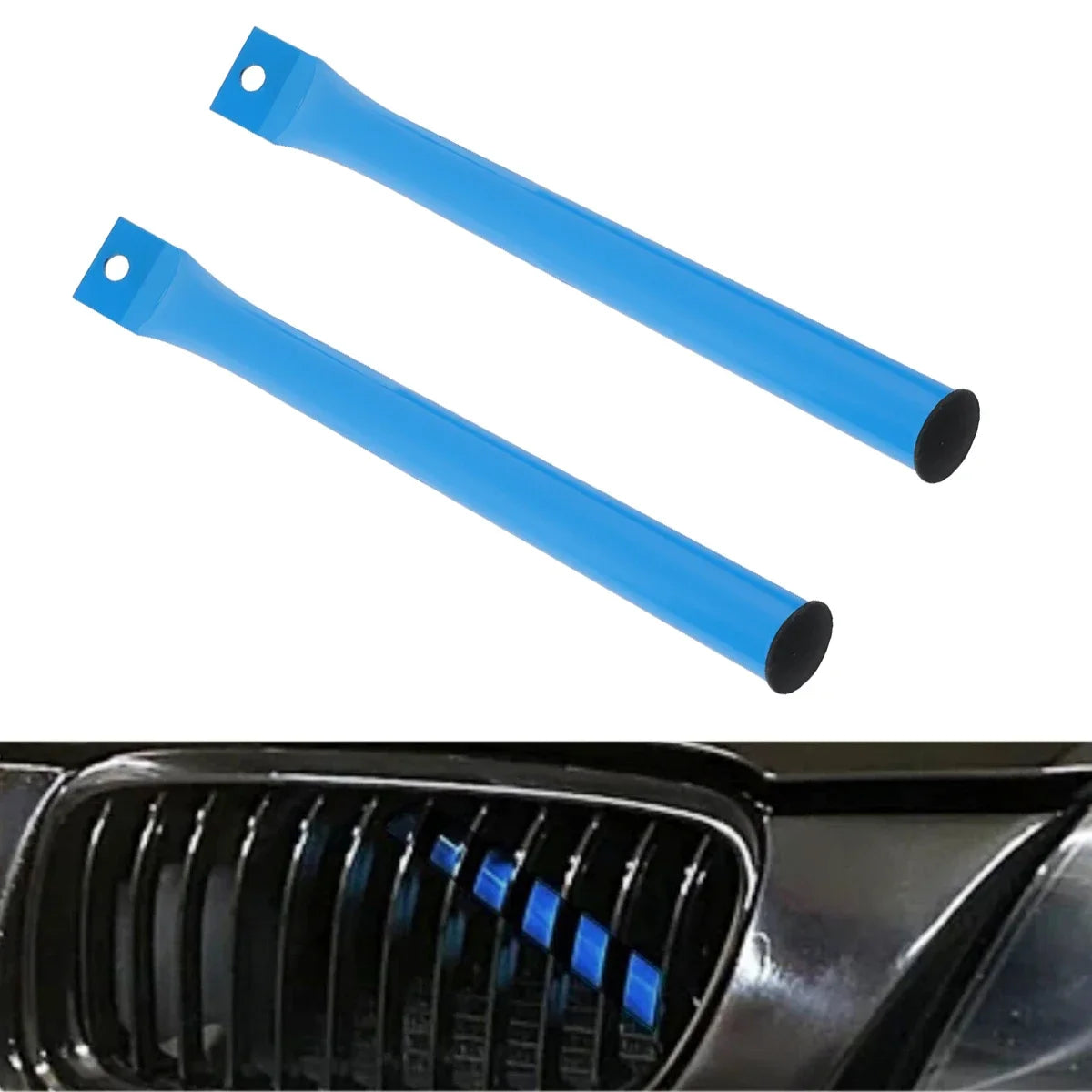 Blue Front Grille Kidney Braces V Brace Bars For BMW E- Series