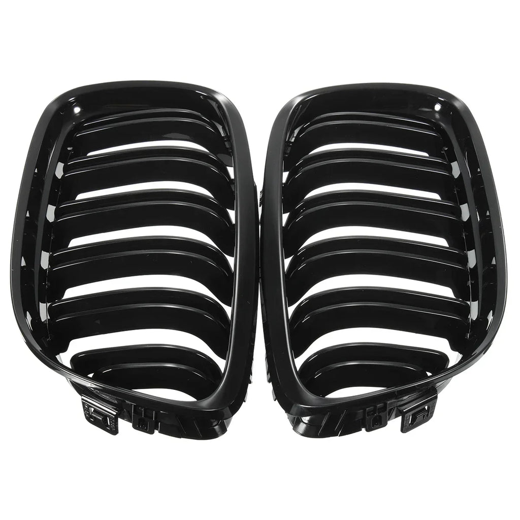 Gloss Black Double-Slat Kidney Grille Set for BMW E90/E91 LCI 2009–2013