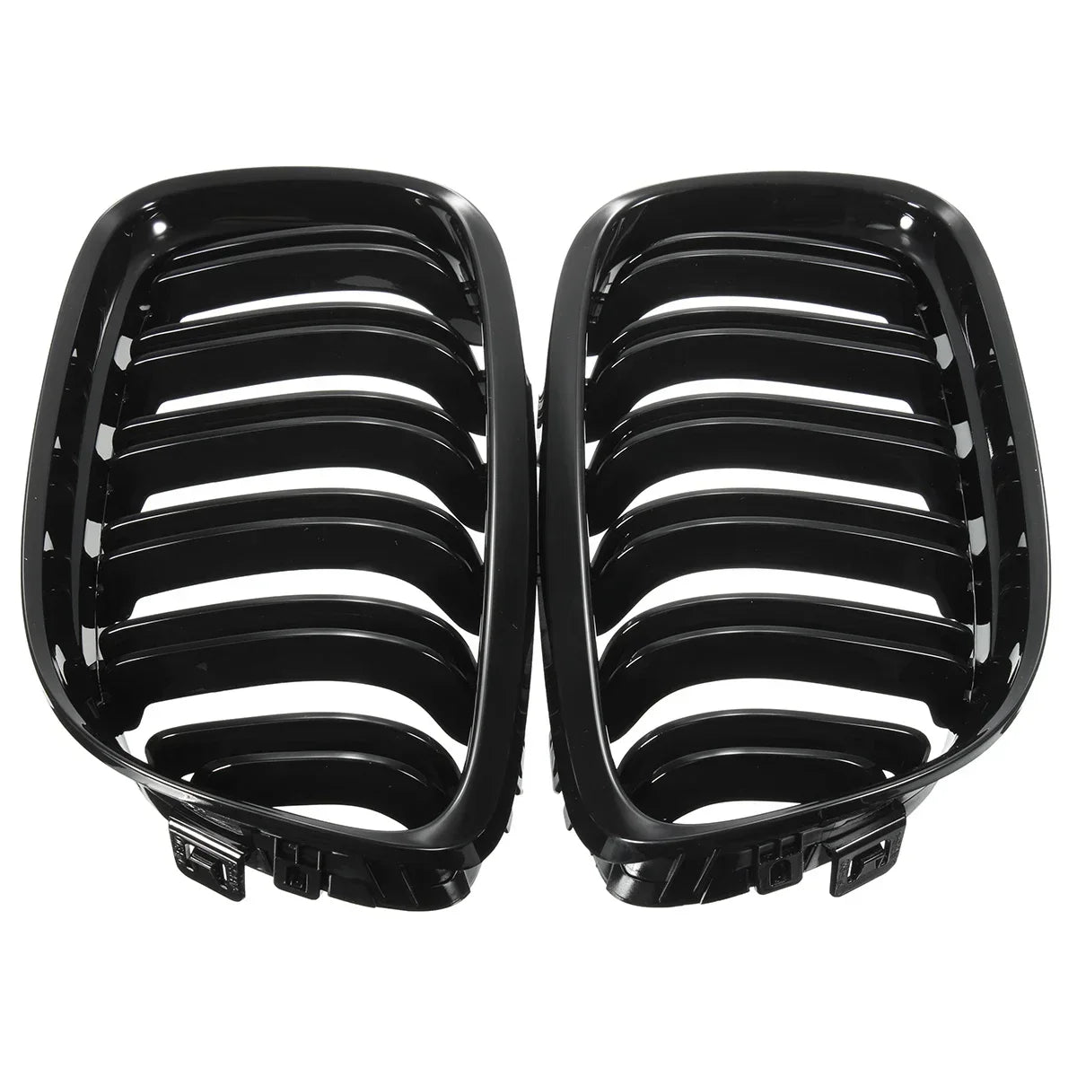 Gloss Black Double-Slat Kidney Grille Set for BMW E90/E91 LCI 2009–2013
