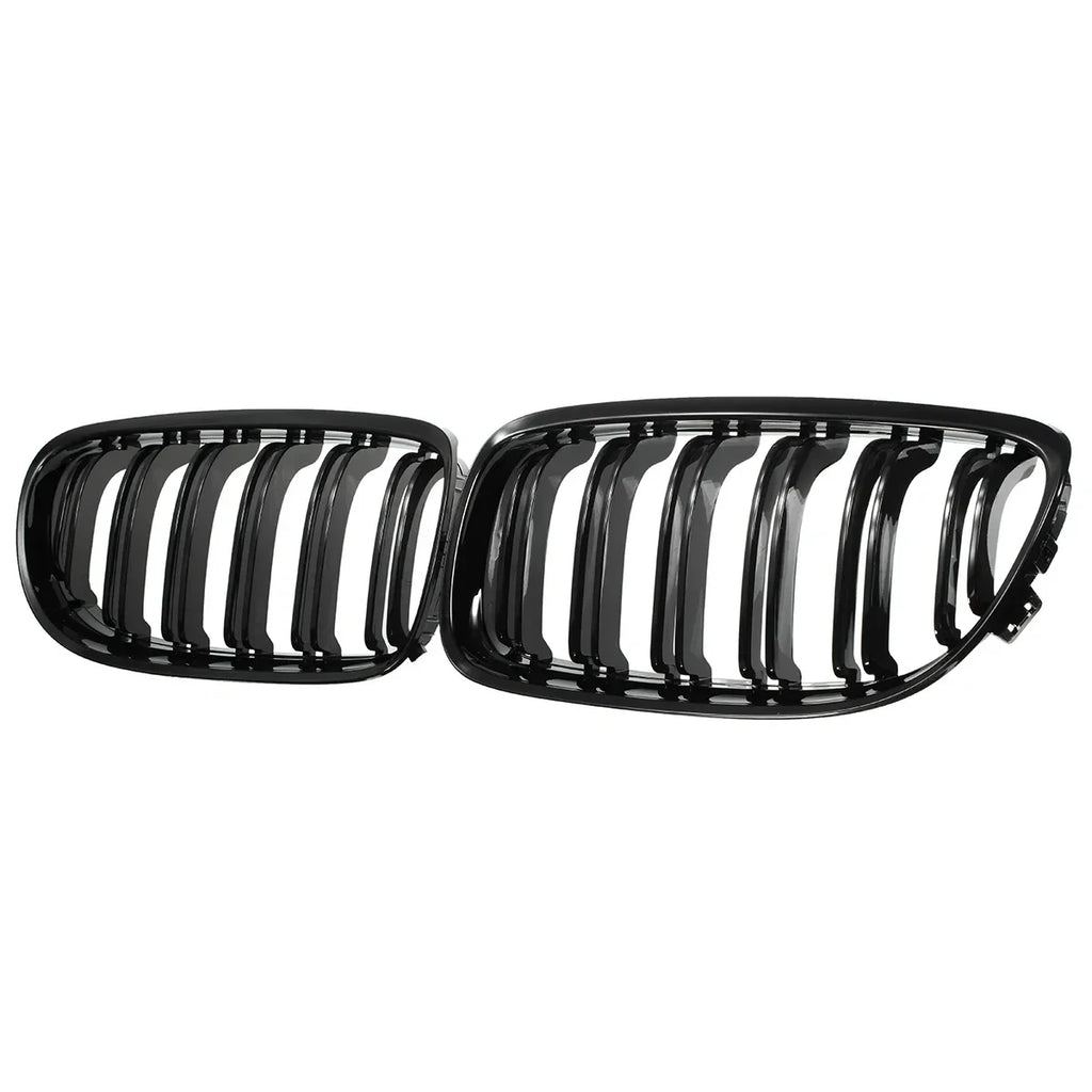 Gloss Black Double-Slat Kidney Grille Set for BMW E90/E91 LCI 2009–2013