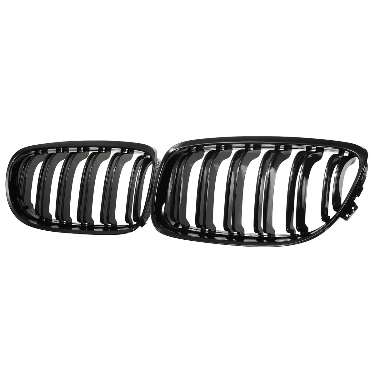 Gloss Black Double-Slat Kidney Grille Set for BMW E90/E91 LCI 2009–2013