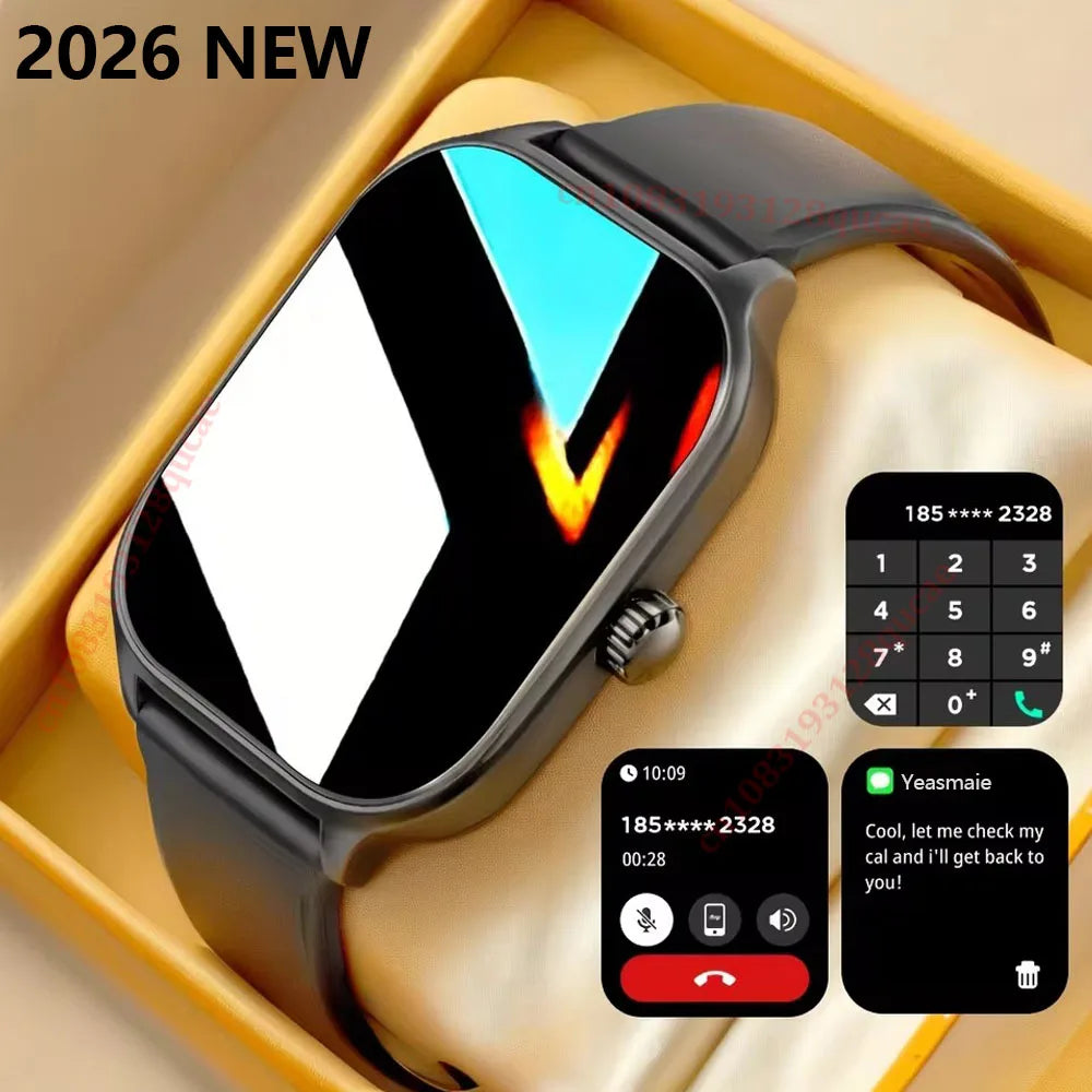 2025 Bluetooth Smart Watch | HD Touchscreen | Heart Rate, SpO₂ & Sleep Monitor | IP68 Waterproof | Android & iPhone