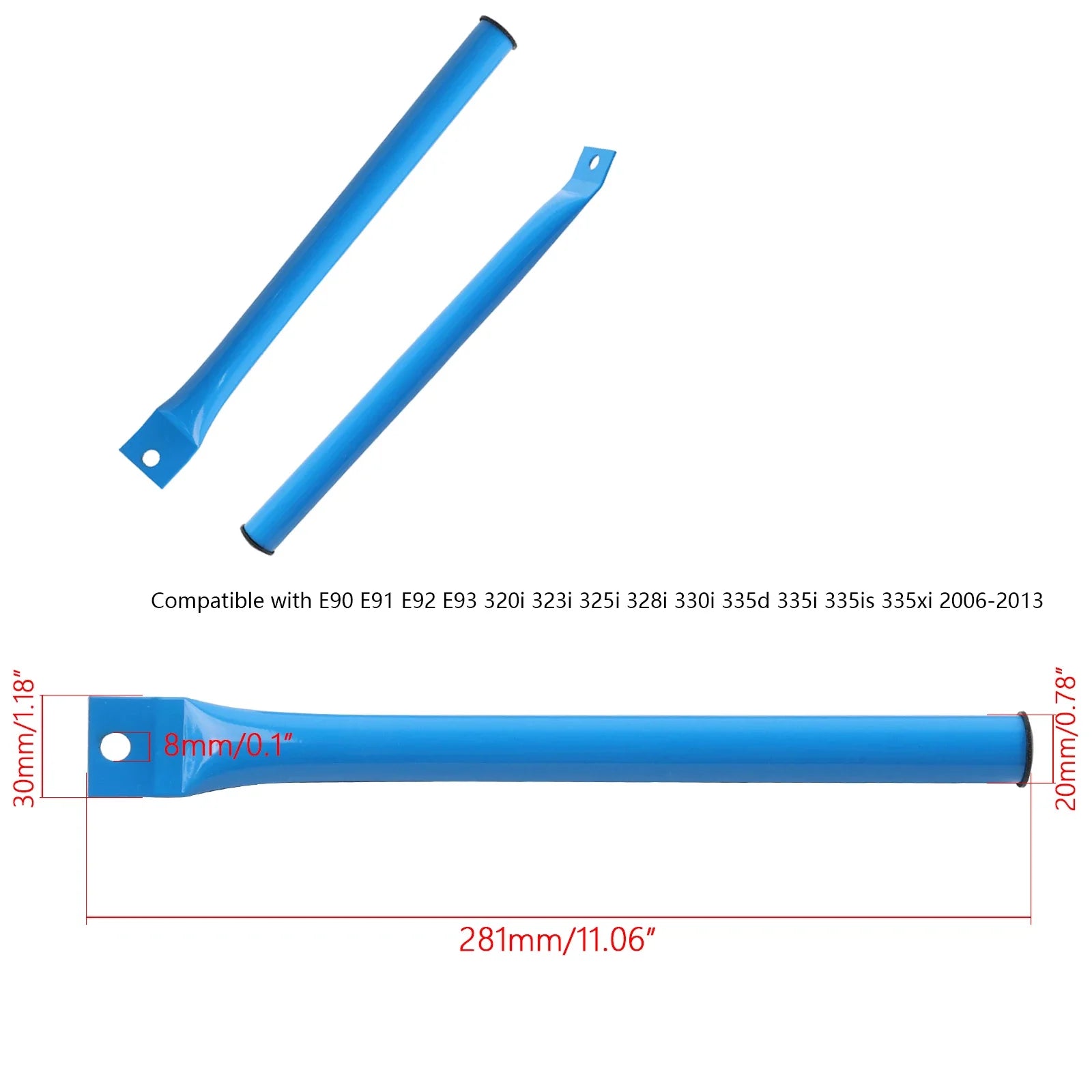 Blue Front Grille Kidney Braces V Brace Bars For BMW E- Series