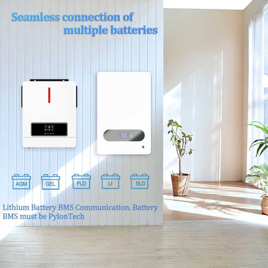 Hybrid Solar Inverter 6.2KW 48V MPPT Pure Sine Wave Off-Grid & On-Grid Charger | 220V-240V