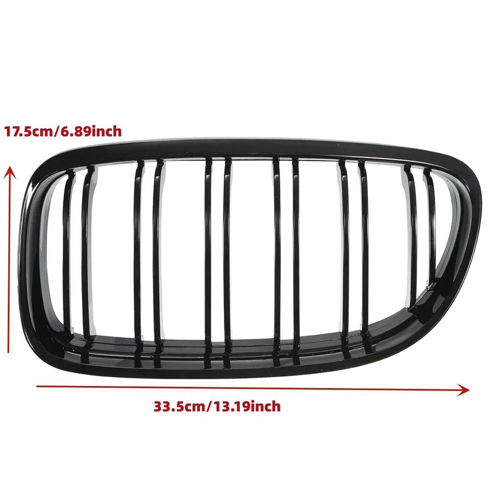 Gloss Black Double-Slat Kidney Grille Set for BMW E90/E91 LCI 2009–2013