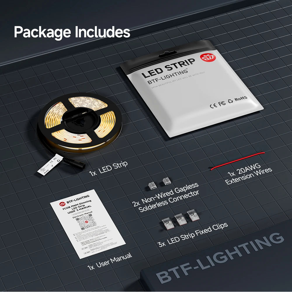 COB LED Strip Light 12V/24V – High Density Flexible LED Tape | Warm White, Natural White & Cool